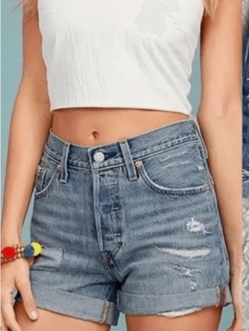 Levi Classic High-Rise Denim Shorts